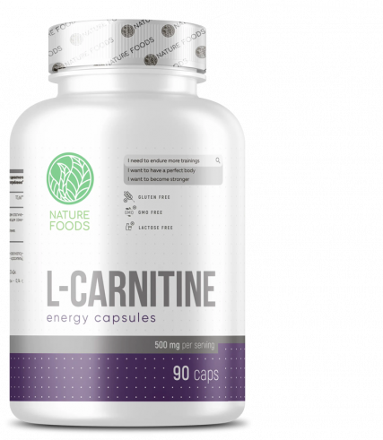Nature Foods L-Carnitine 500 mg, 90 капсул