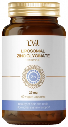 Liposomal Vitamins Liposomal L'Vit Zinc Glycinate+ Vitamin C, 60 капсул