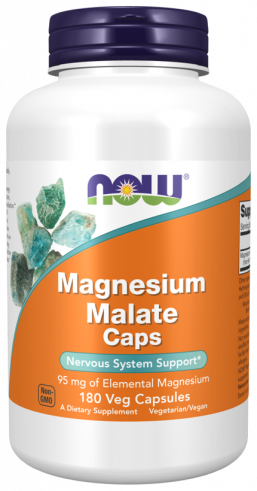 NOW Magnesium Malate Caps, 180 капсул