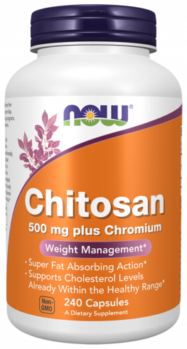 NOW Chitosan Plus 500 mg, 240 капсул