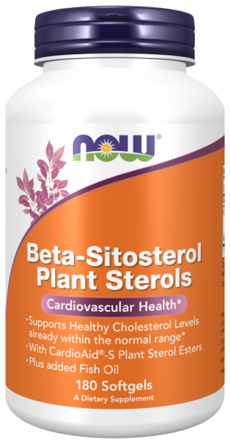 NOW Beta-Sitosterol Plant Sterols, 180 капсул