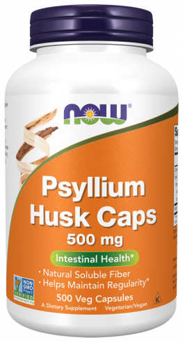 NOW Psyllium Husk Caps 500 мг, 500 капсул