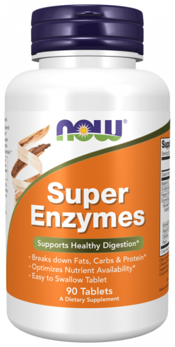 NOW Super Enzymes, 90 таблеток