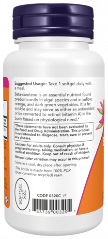 NOW Natural Beta Carotene 25000 IU