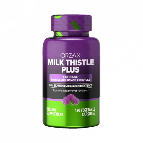 Orzax Milk Thistle Plus, Расторопша плюс, 120 капсул