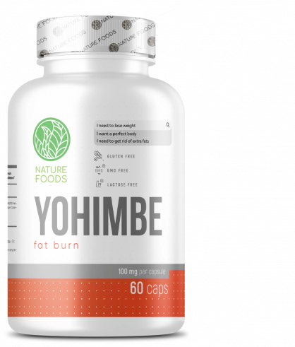 Nature Foods Yohimbe extract 100 mg, 60 капсул