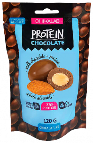 Chikalab Миндаль в шоколаде, 120 грамм