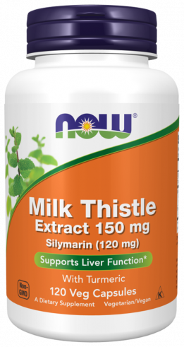 NOW Milk Thistle Extract 150 mg Silymarin (120 mg), 120 капсул