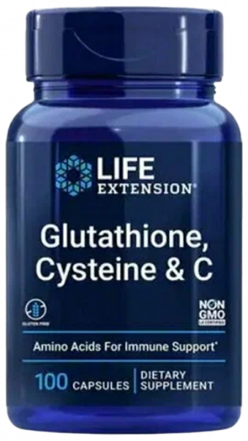 Life Extension Glutathione, Cysteine &amp; C, 100 капсул