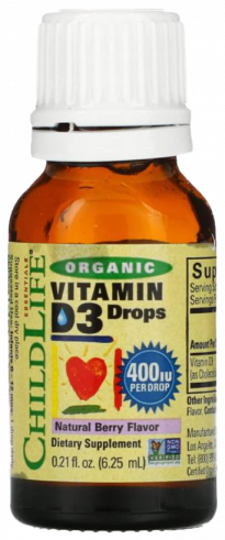 ChildLife Liquid Vitamin D3 Natural Berry Flavor, 6,25 мл