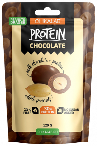 Chikalab Драже &quot;Арахис в шоколаде&quot;, 120 грамм