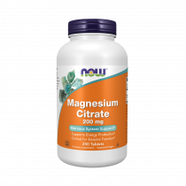 NOW Magnesium Citrate 200 mg, 250 таблеток