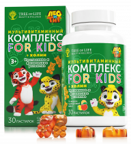 Tree of Life Лео и Тигр Мультивитаминый комплекс For kids+холин, 30 таб